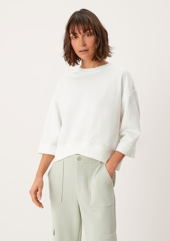 Sweat-shirt s.Oliver en blanc : devant