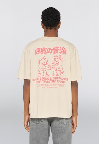 T-Shirt 'Rare Spins' EDWIN en beige : devant