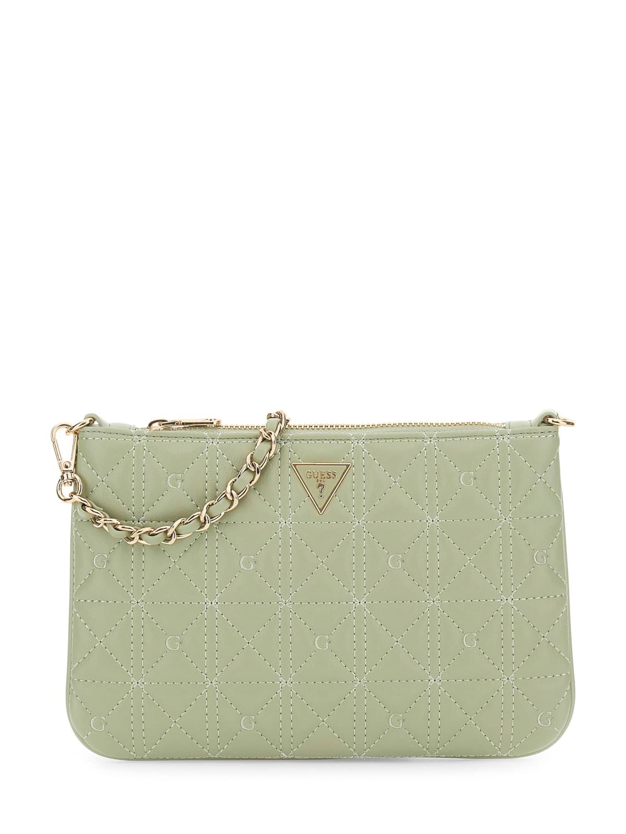 GUESS Clutch in Green: front