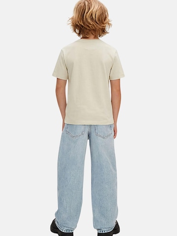Calvin Klein Kids Koszulka 'CK MONO LOGO SS T-SHIRT' w kolorze beżowy
