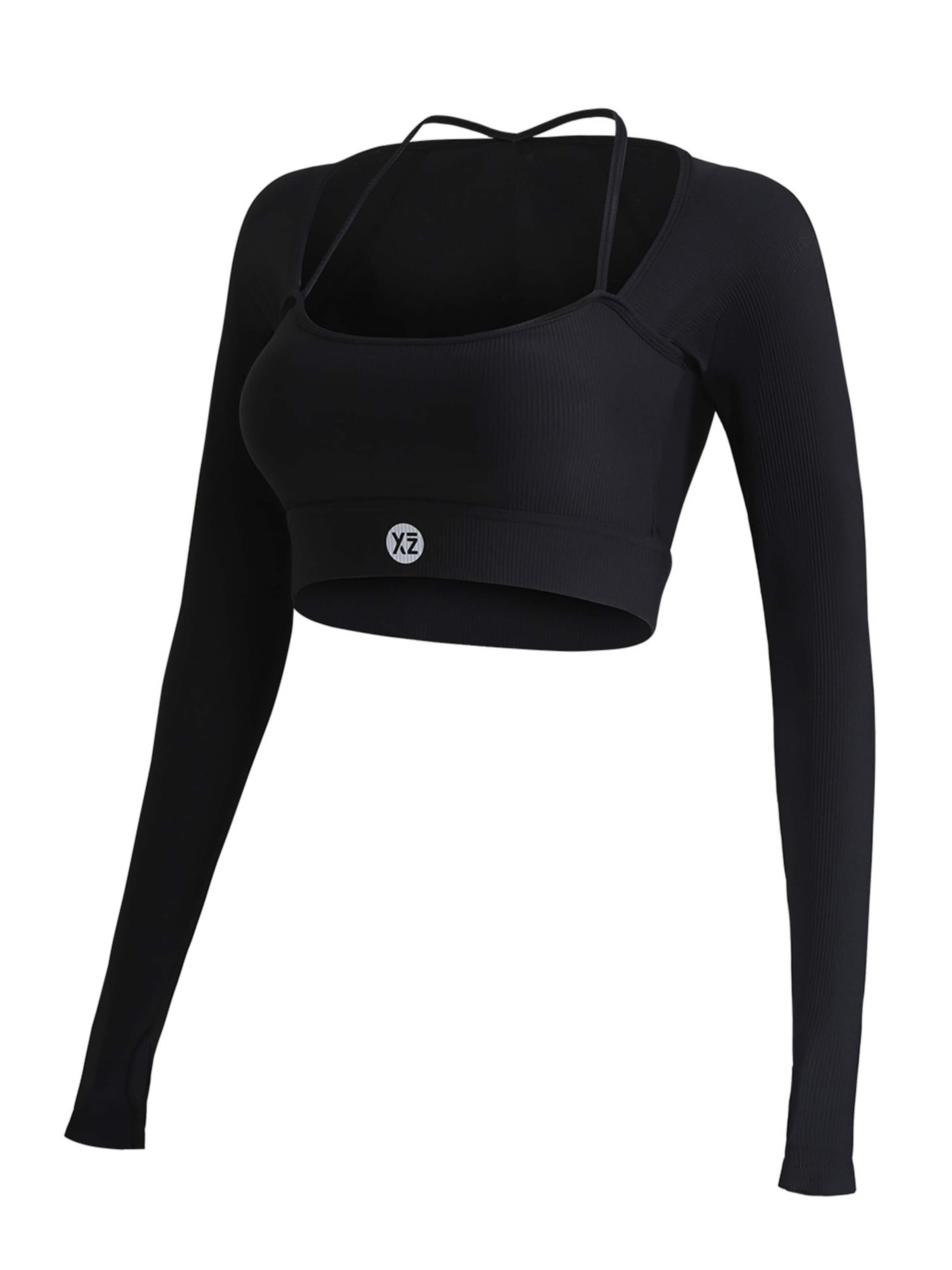 YEAZ Funkční tričko 'Club Level' – černá: přední strana