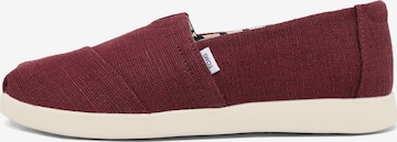 raudona TOMS Loaferai 'Heritage': priekis