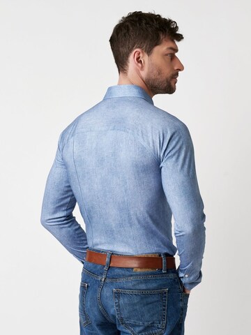 DESOTO Slim fit Button Up Shirt in Blue