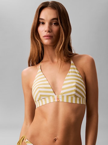 Triangle Hauts de bikini 'Halter' Calvin Klein Swimwear en vert : devant