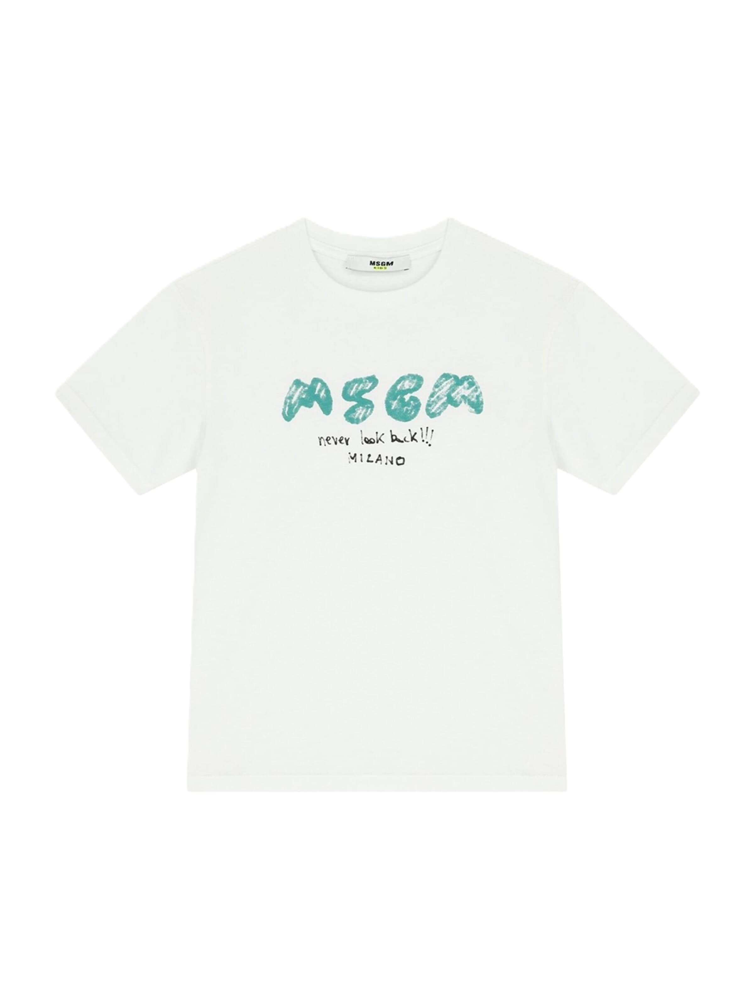 T-Shirt 'T-shirt bianca per bambino' MSGM en blanc : devant