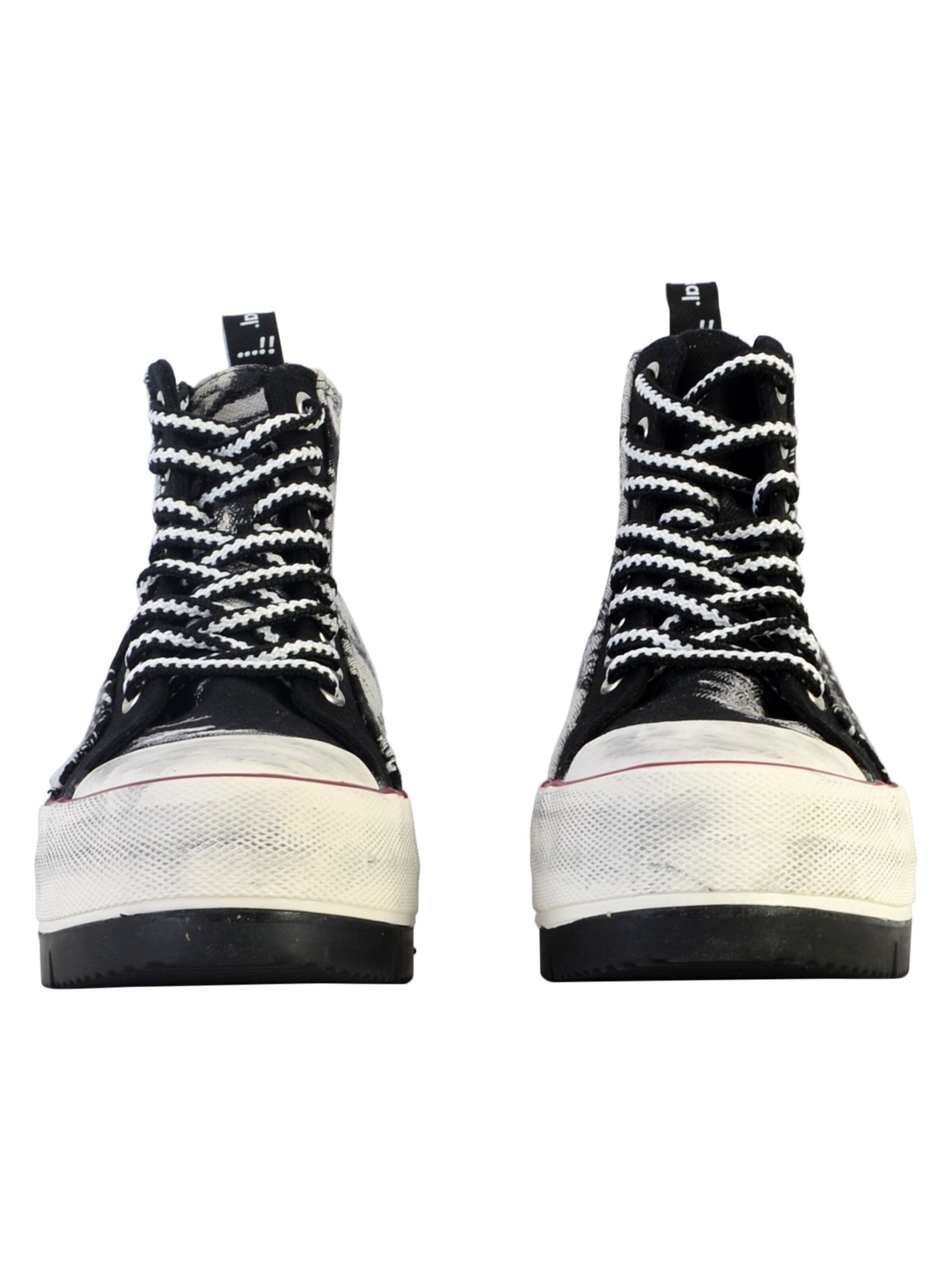 Desigual Sneakersy wysokie w kolorze czarny
