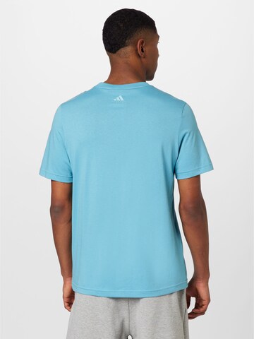 ADIDAS SPORTSWEAR Sportshirt 'Essentials Linear Embroidered Logo' in Blau