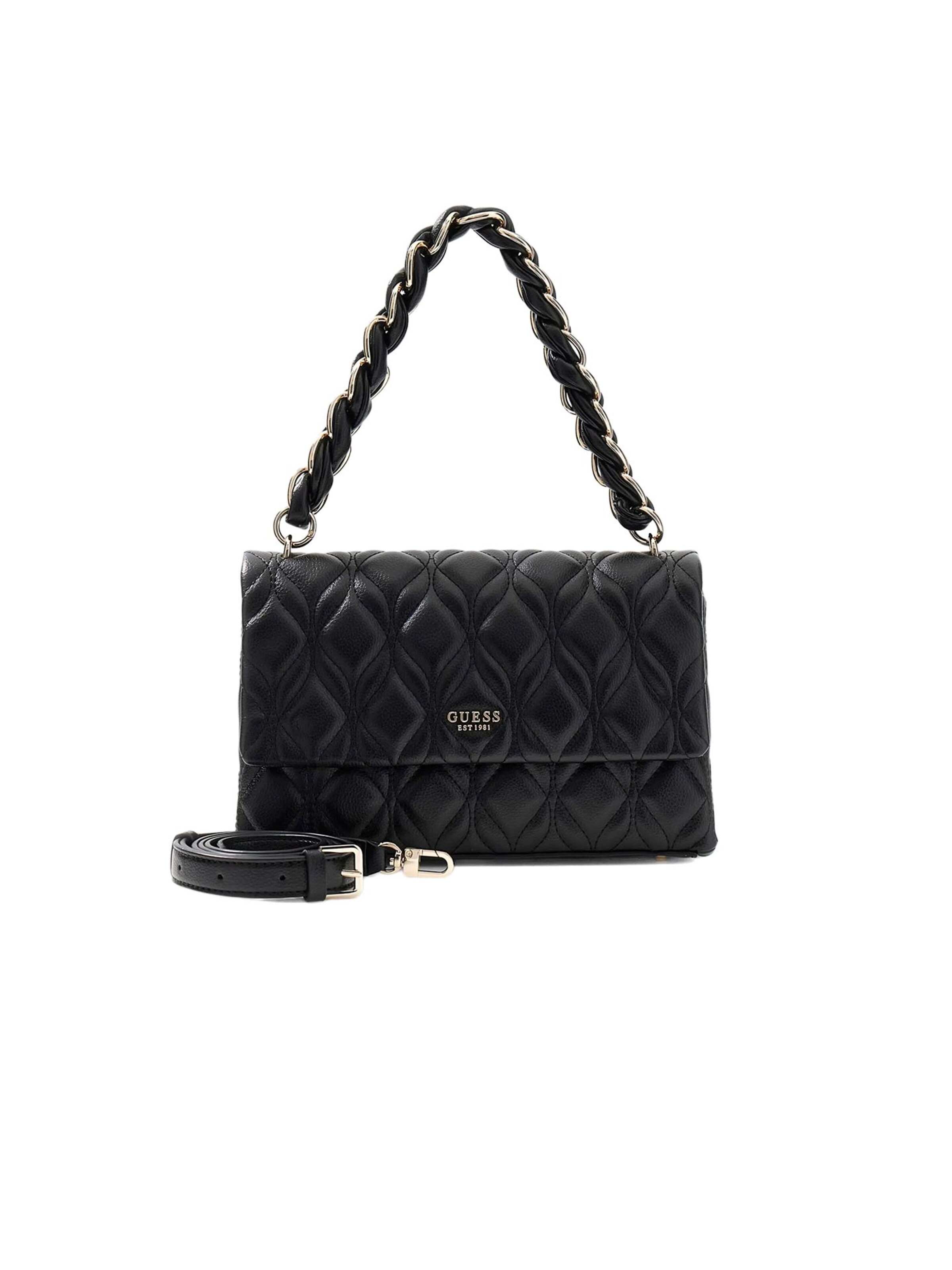 Borsa a spalla di GUESS in nero: frontale