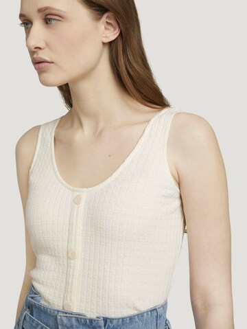 TOM TAILOR DENIM Top in White