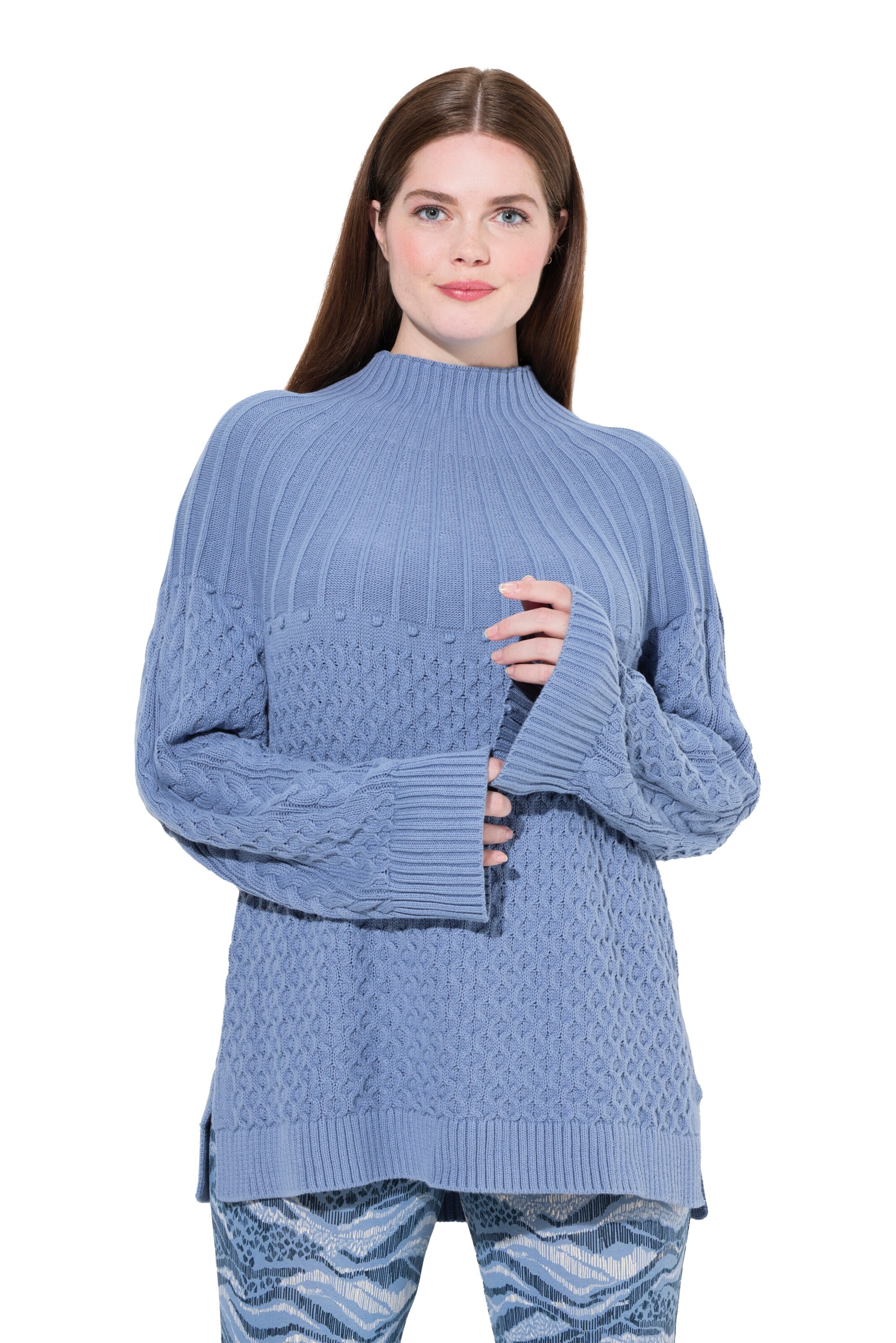 Ulla Popken Sweater in Blue: front
