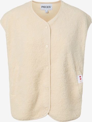 Gilet 'PCKatty' di PIECES in beige: frontale