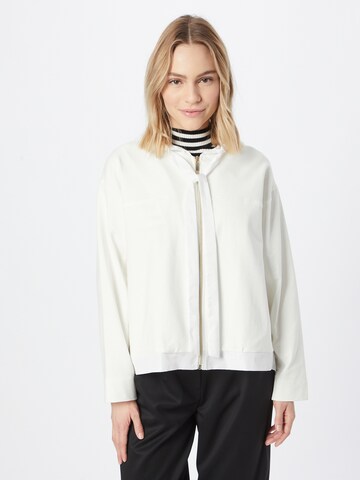 La Martina Zip-Up Hoodie in White: front