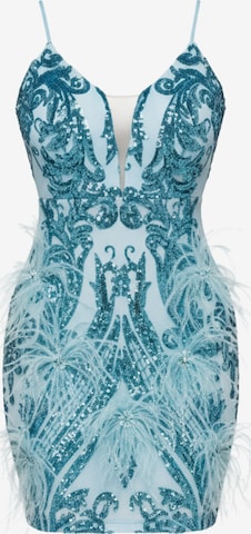 Ombre Abendkleid in Blau: Vorderseite