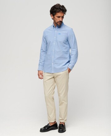 Superdry Regular fit Button Up Shirt in Blue