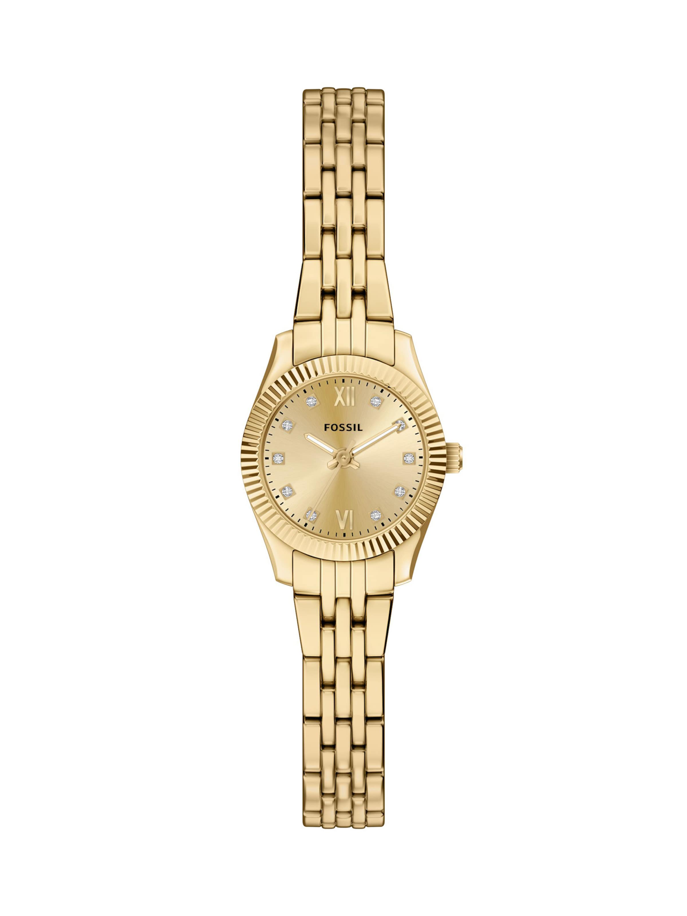 FOSSIL Analoog horloge 'Scarlette' in Goud: voorkant