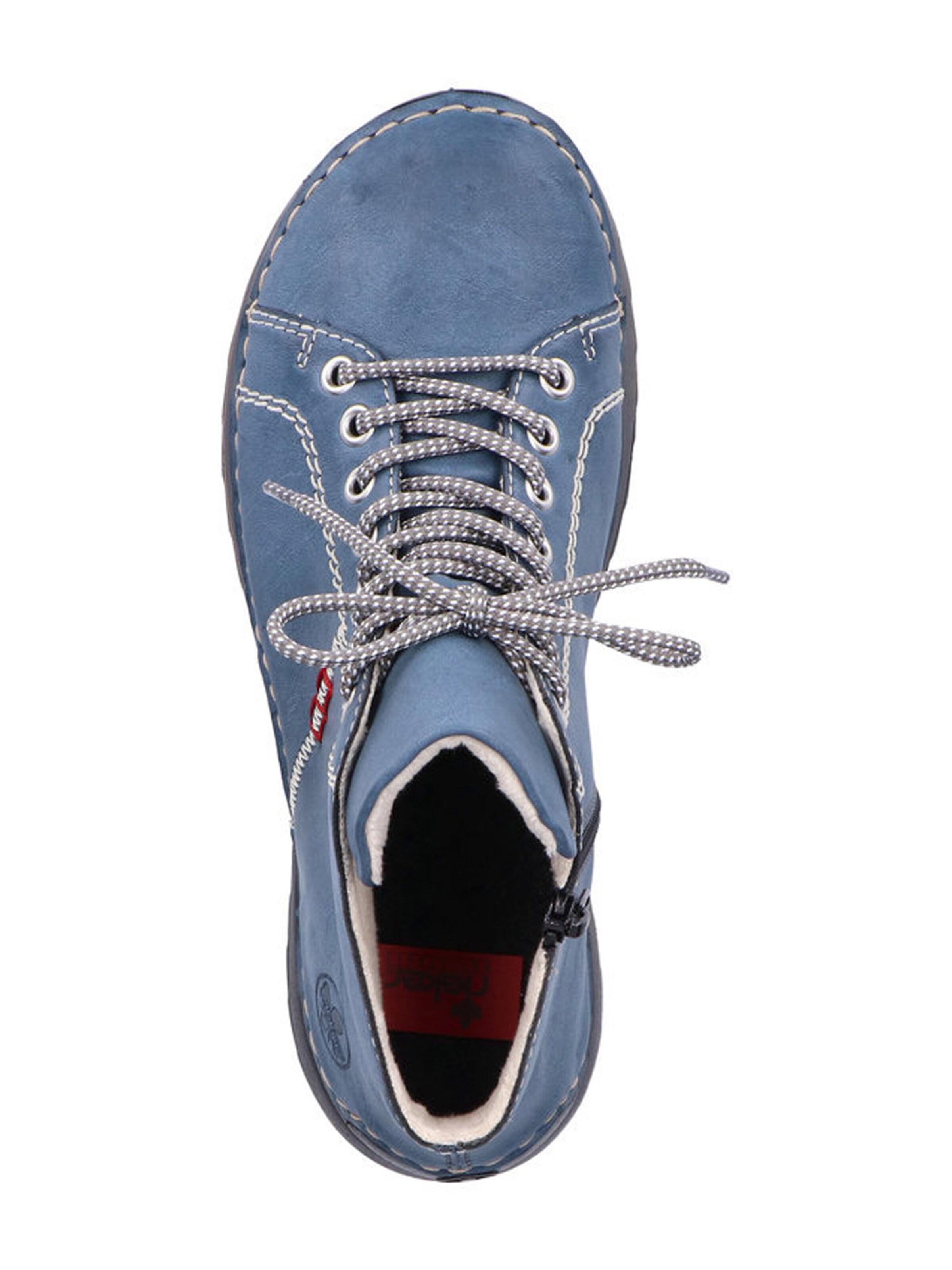 Rieker Ниски ботуши с връзки в синьо