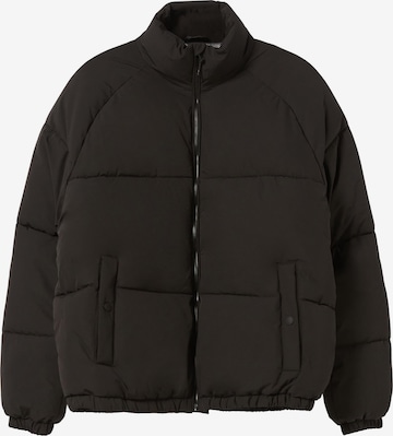 Bershka Winter jacket in Black: front