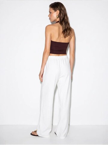 Bianco Lucci Wide leg Trousers 'Hose' in White