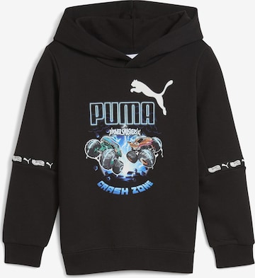 PUMA Sweatshirt 'Puma x Hot Wheels™ Monster Trucks' in Zwart: voorkant