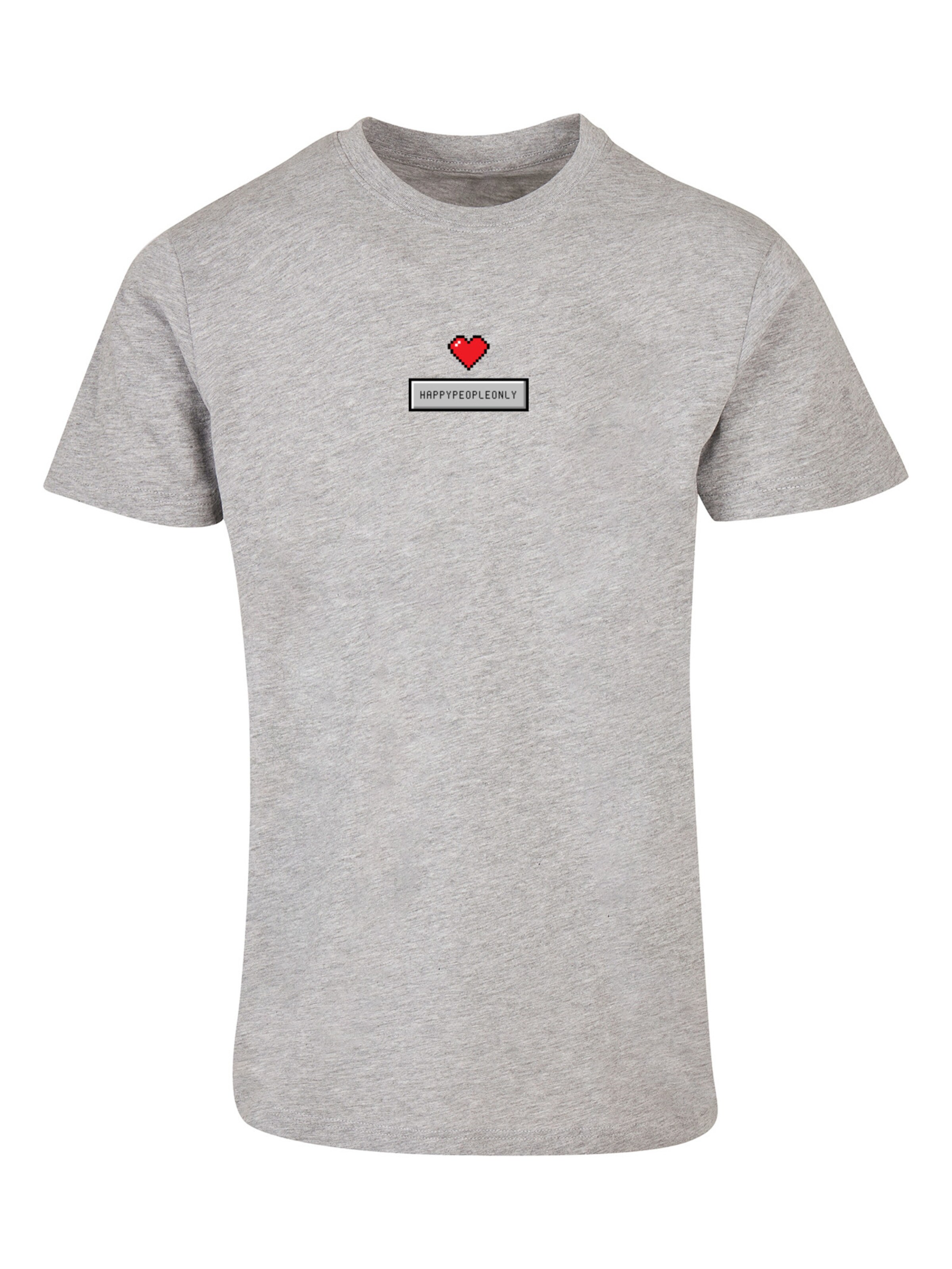 F4NT4STIC Shirt 'HAPPYPEOPLEONLY ' in Grey: front