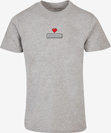 F4NT4STIC Shirt 'HAPPYPEOPLEONLY ' in Grey: front