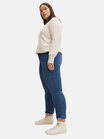 Tom Tailor Women + Slimfit Jeans i blå