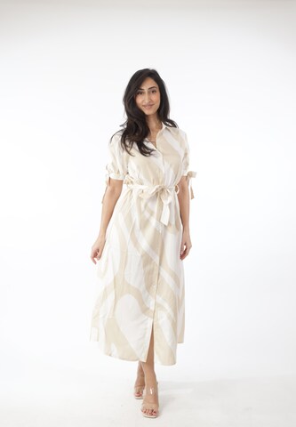 Elara Shirt dress in Beige