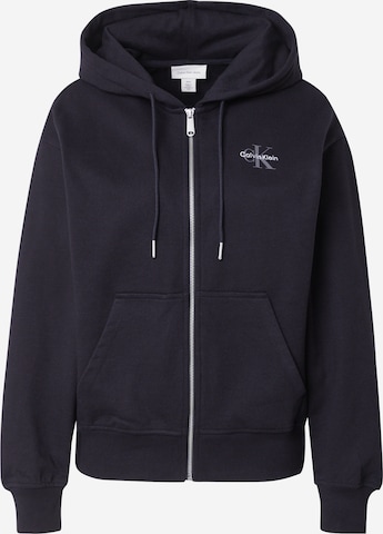 Giacca di felpa di Calvin Klein Jeans in nero: frontale