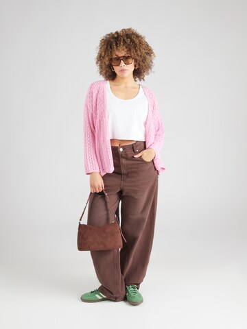 ONLY Carmakoma Strickjacke 'CARNOLA' in Pink