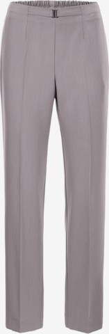 Goldner Regular Pleated Pants 'Martha' in Grey: front