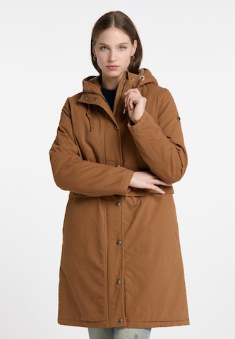 Manteau d’hiver DreiMaster Vintage en marron : devant