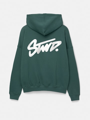 Pull&Bear Sweatshirt 'STWD' in Green