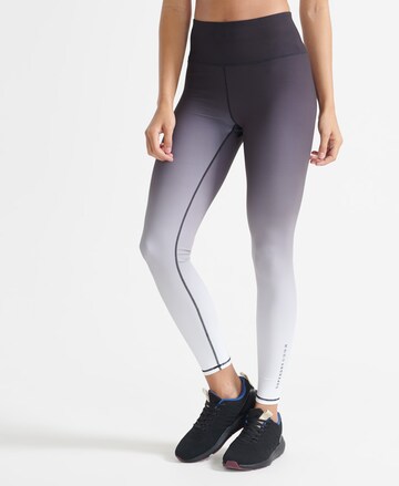 Superdry Skinny Workout Pants in Black: front