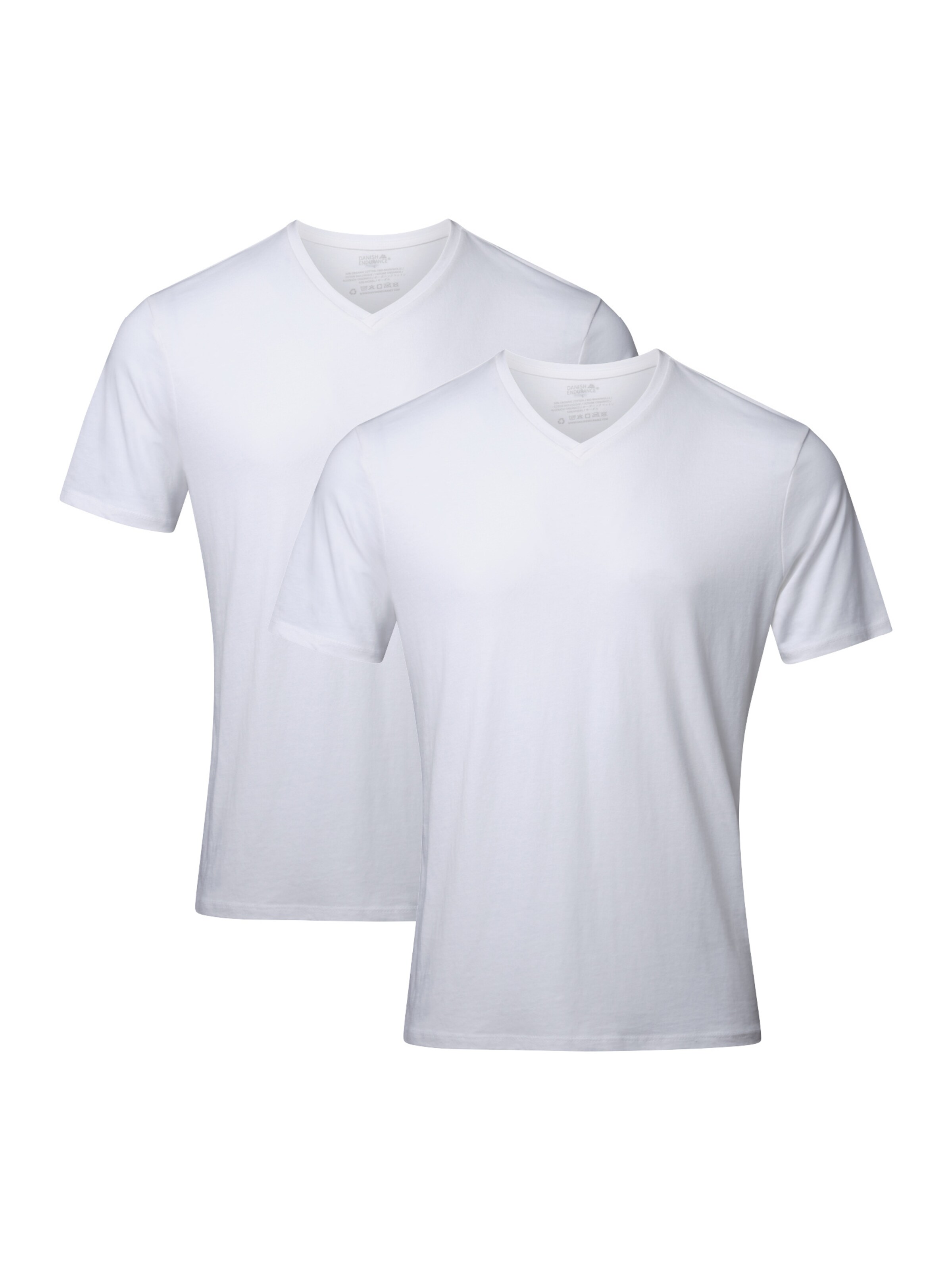 DANISH ENDURANCE Shirt 'V' in White: front