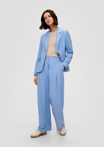 s.Oliver BLACK LABEL Wide leg Pleat-front trousers in Blue