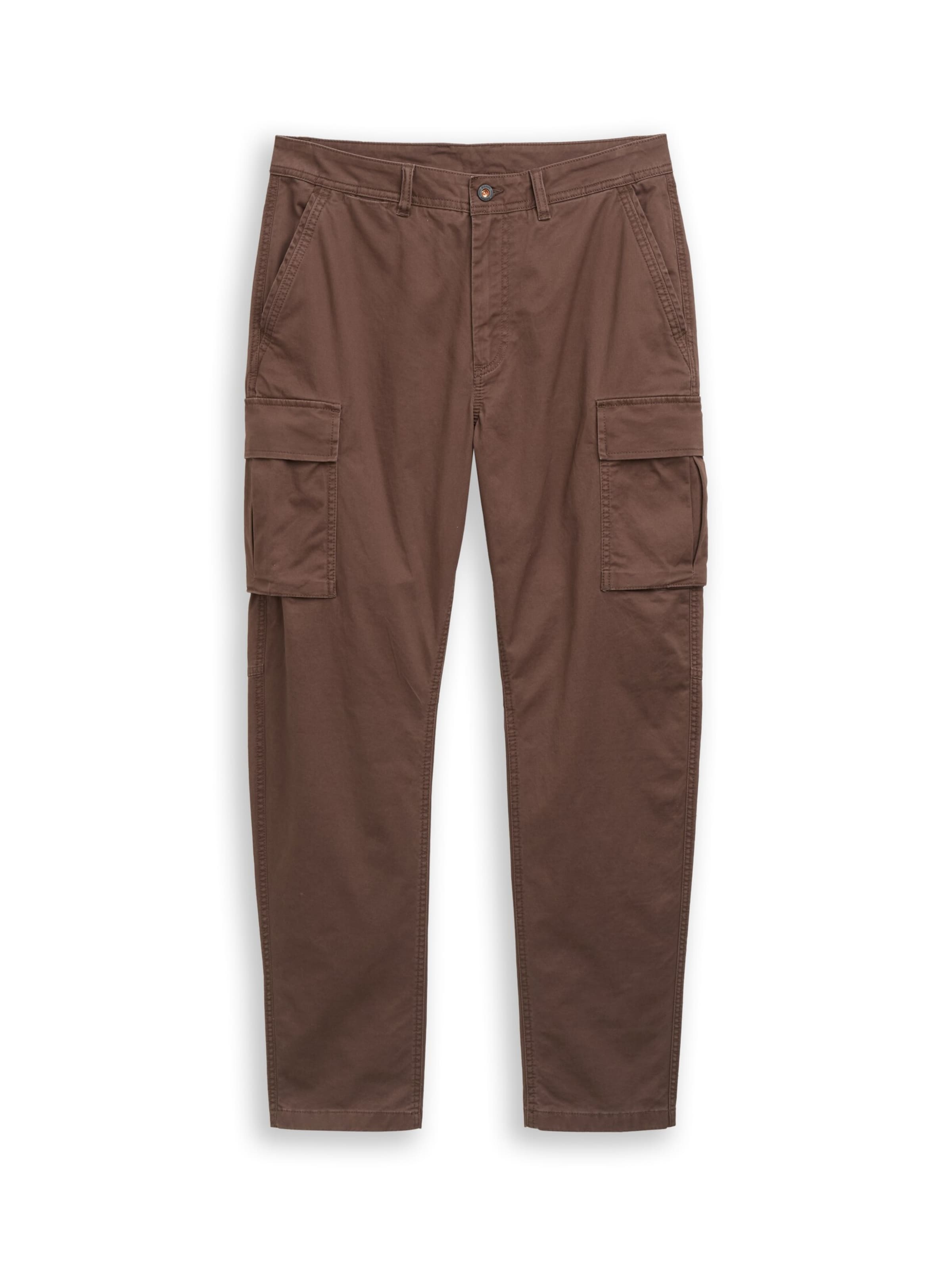 Pantalon cargo TOM TAILOR DENIM en marron : devant