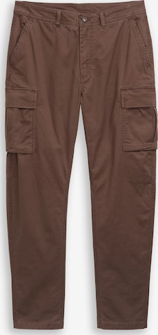 Pantalon cargo TOM TAILOR DENIM en marron : devant