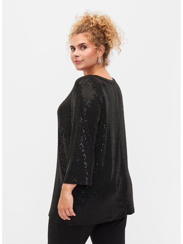 Zizzi Bluse 'MLILI' in Schwarz