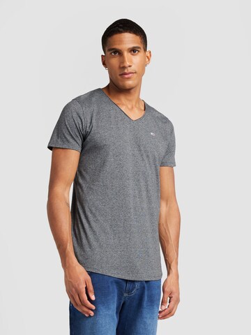 Tommy Jeans Regular fit Тениска 'Jaspe' в сиво: отпред