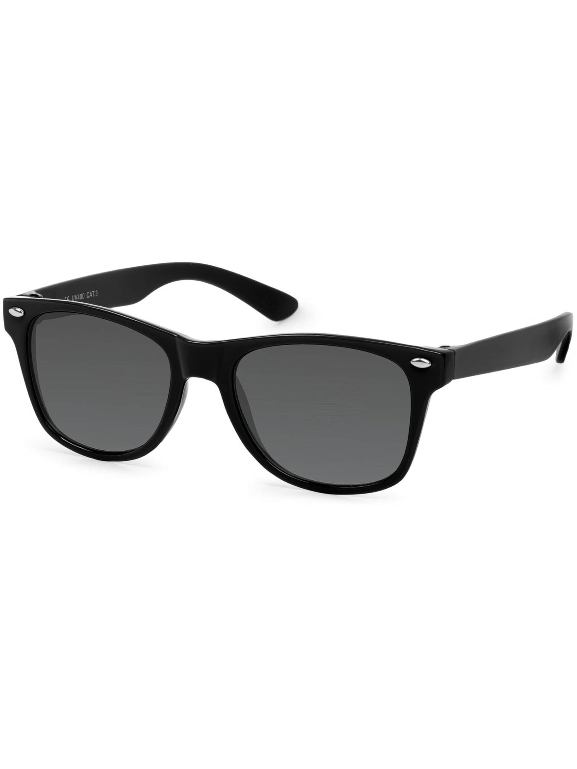 styleBREAKER Sunglasses 'Kinder Sonnenbrille Nerd Style' in Black: front