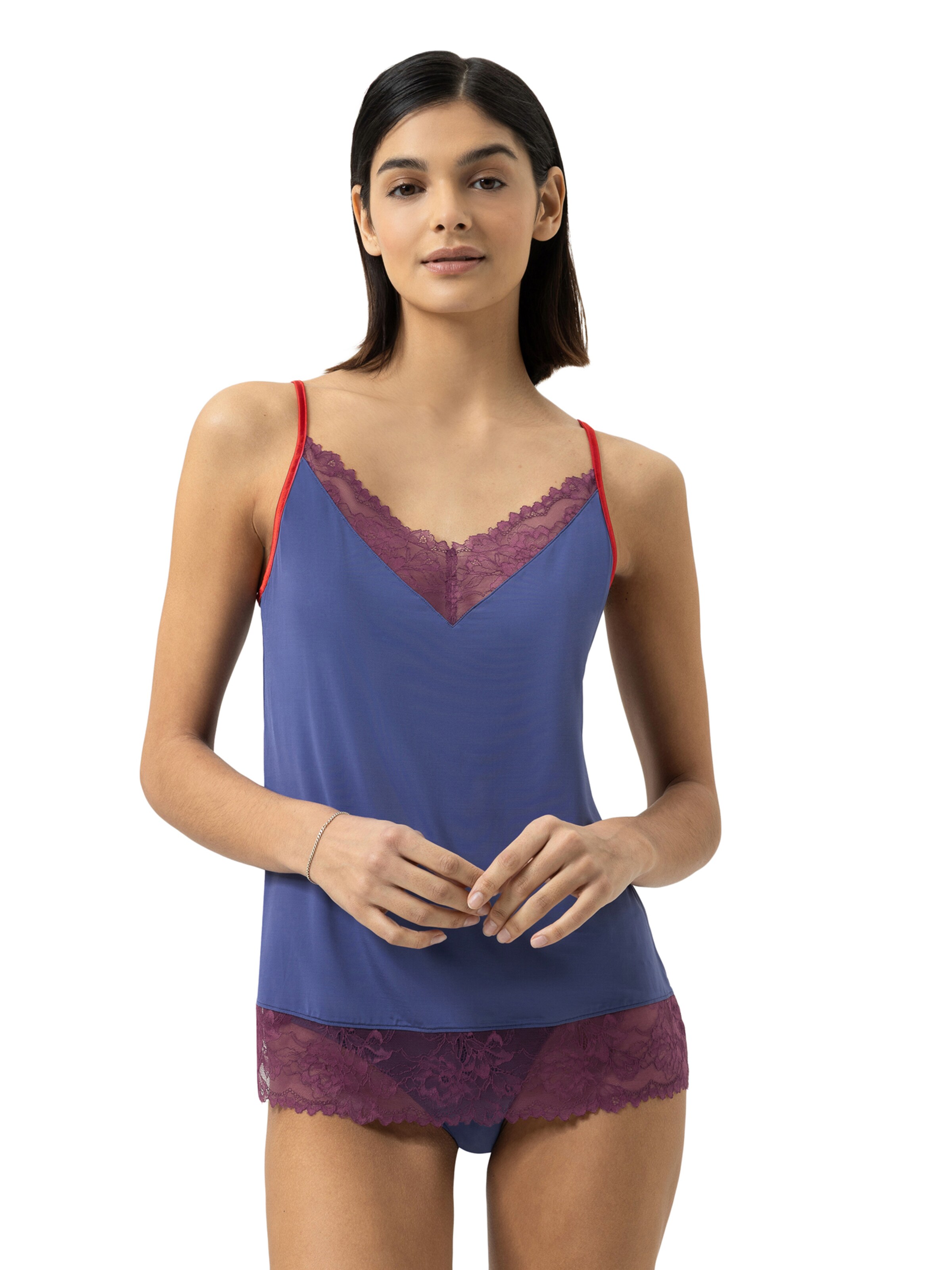 Mey Unterhemd 'Poetry' in Blau: Vorderseite