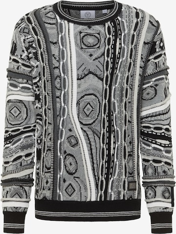 Pull-over 'Fazal' Carlo Colucci en noir : devant