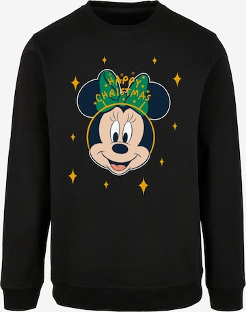 Sweat-shirt 'Minnie Mouse - Happy Christmas' ABSOLUTE CULT en noir : devant