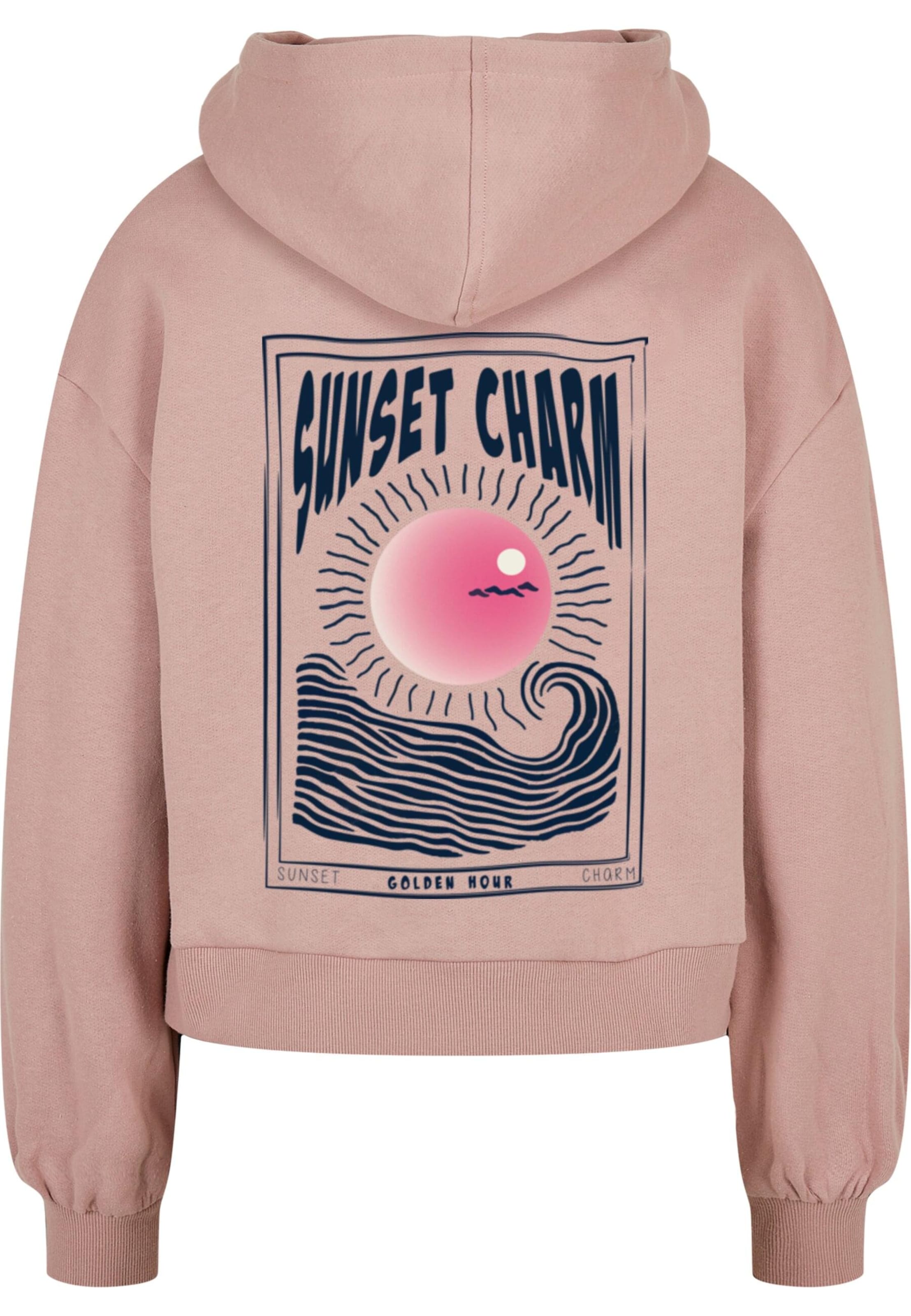 Sweat-shirt 'Sunset Charm' Merchcode en rose