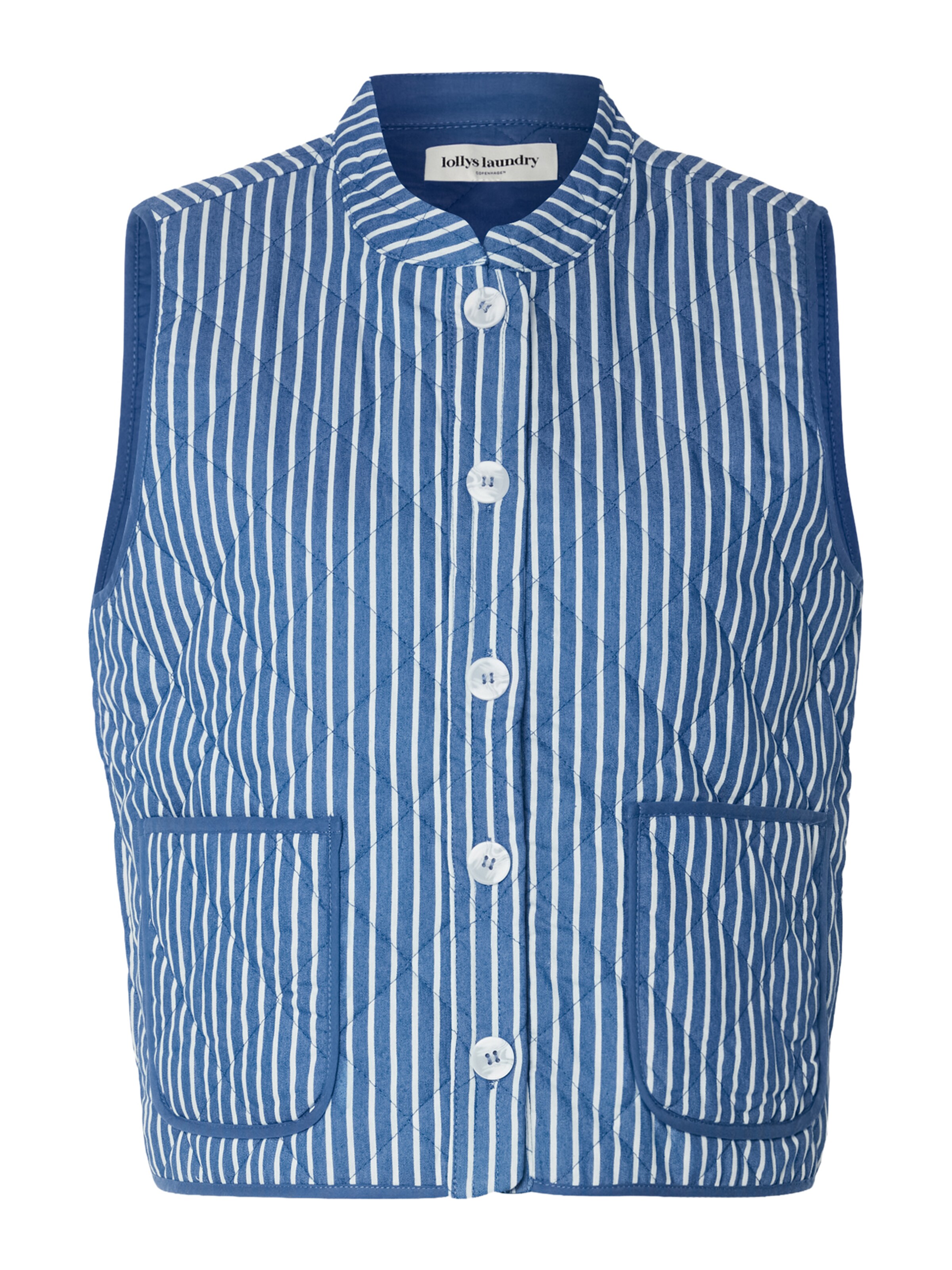 Vestă 'Cairo' de la Lollys Laundry pe albastru: față