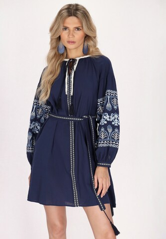 usha FESTIVAL Summer dress in Blue: front