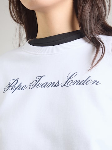 Pepe Jeans Mikina – bílá