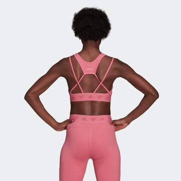 ADIDAS SPORTSWEAR - Soutien Bustier Soutien de desporto em rosa