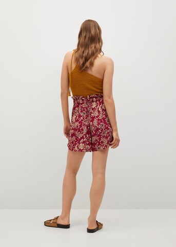 MANGO Wide Leg Shorts 'Bora' in Rot