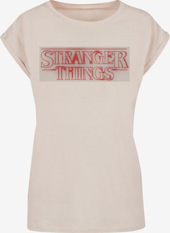 F4NT4STIC Shirt 'Stranger Things Netflix TV Series' in Beige: front